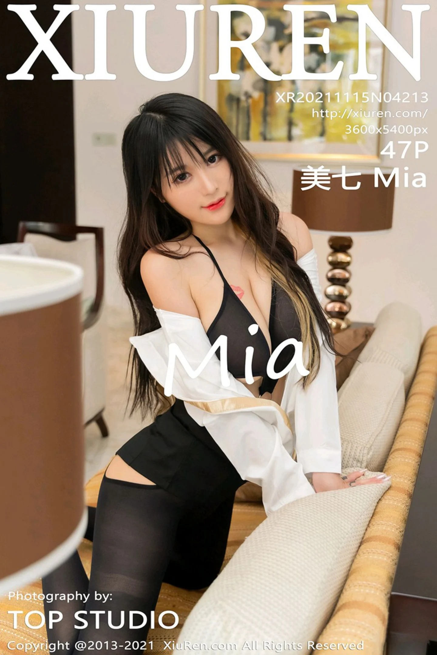 [XiuRen秀人网]No.4213_模特美七Mia青海旅拍私房黑色情趣连体衣秀惹火身材诱惑写真47P-秀人网 - XiuRen.Space